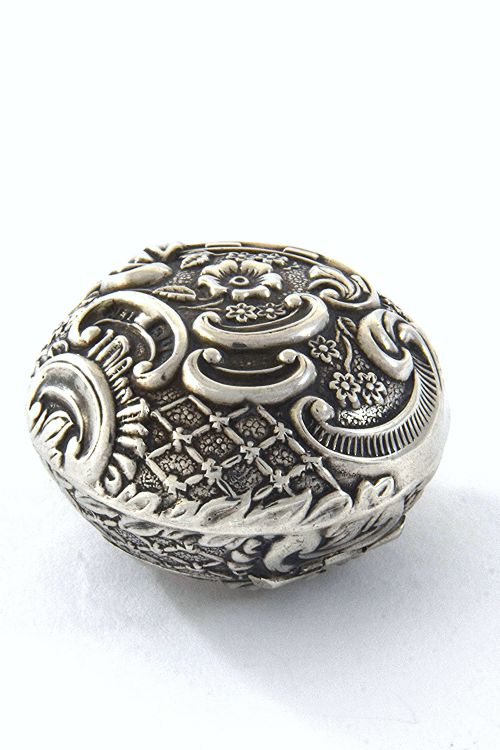 fig 1. Victorian Embossed Pill Box 1899