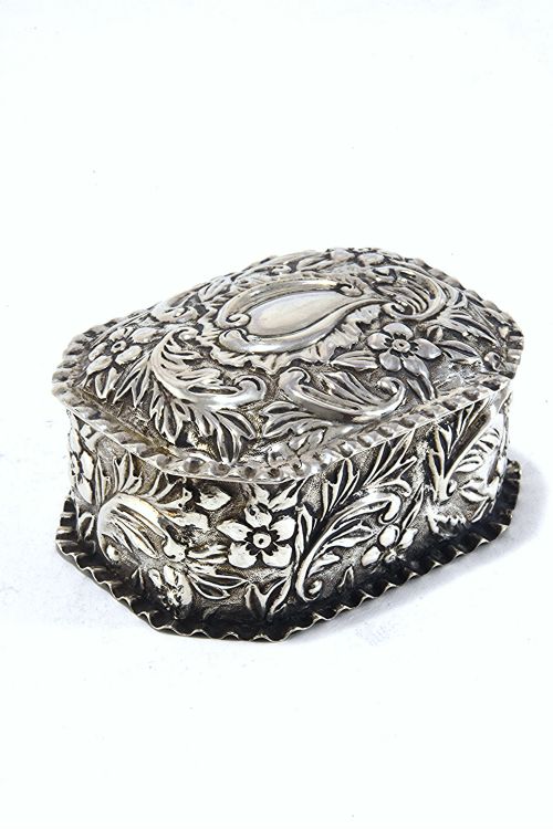 Victorian Silver Trinket Box 1892