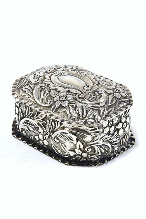 fig 1. Victorian Silver Trinket Box 1892