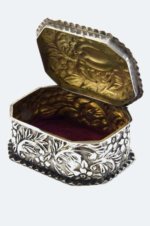 fig 2. Victorian Silver Trinket Box 1892