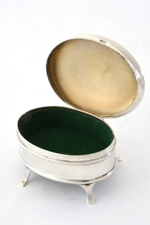 Solid Silver Trinket Box 1929