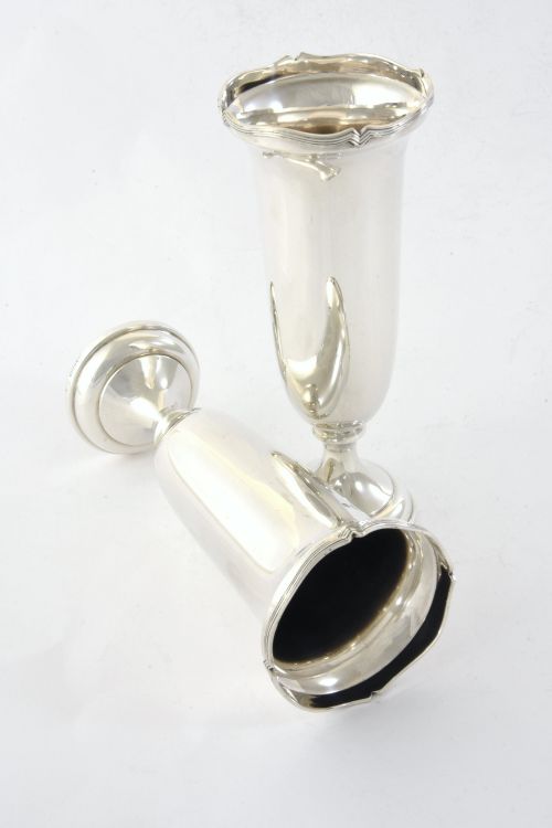 fig 2. Pair of Silver Posy Vases 1922