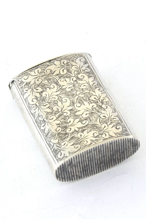 fig 1. Victorian Silver Vesta Case 1884