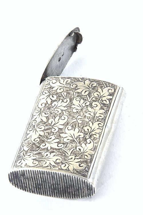 fig 2. Victorian Silver Vesta Case 1884