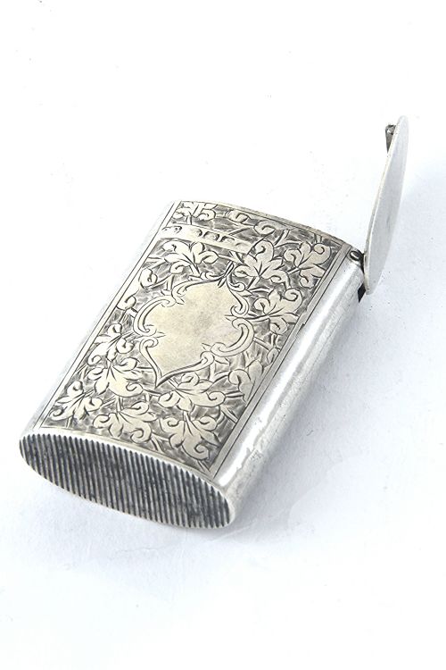 fig 3. Victorian Silver Vesta Case 1884