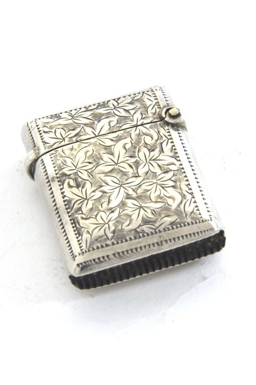 fig 1. Victorian Silver Vesta Case – Chester 1900