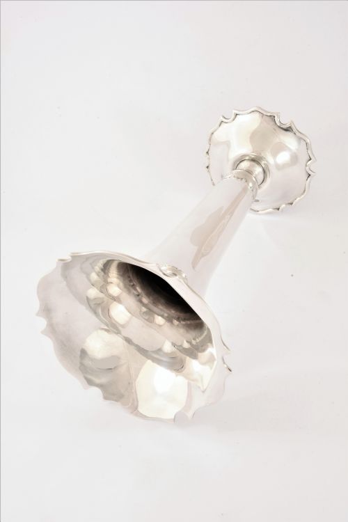 fig 3. Large Antique Silver Trumpet Vase – Chester 1911