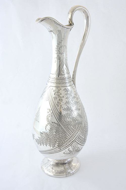 fig 1. Victorian Silver Claret Jug 1873