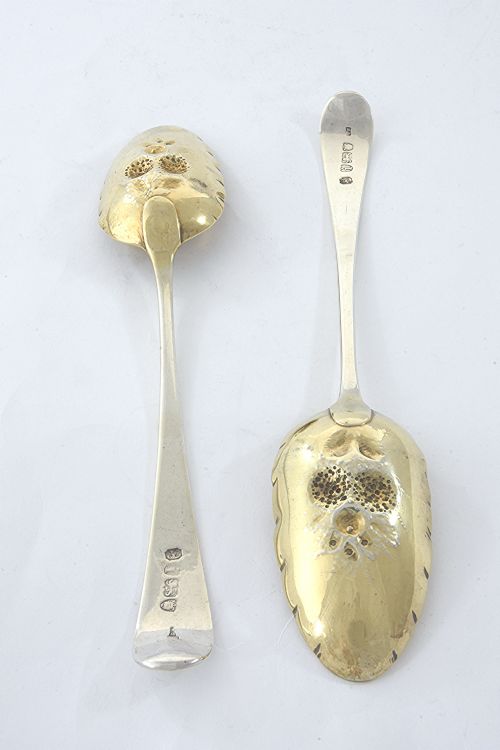 fig 2. Pair of Silver Berry Spoons – George III 1784