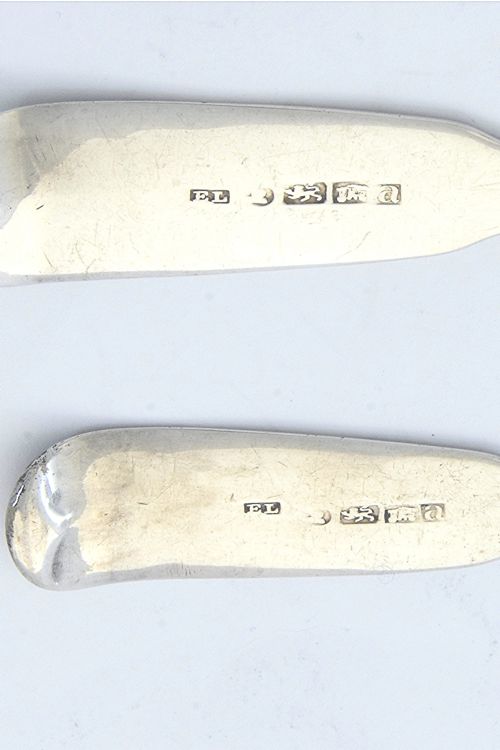 fig 1. Rare Pair of Silver Berry Spoons – Exeter 1817