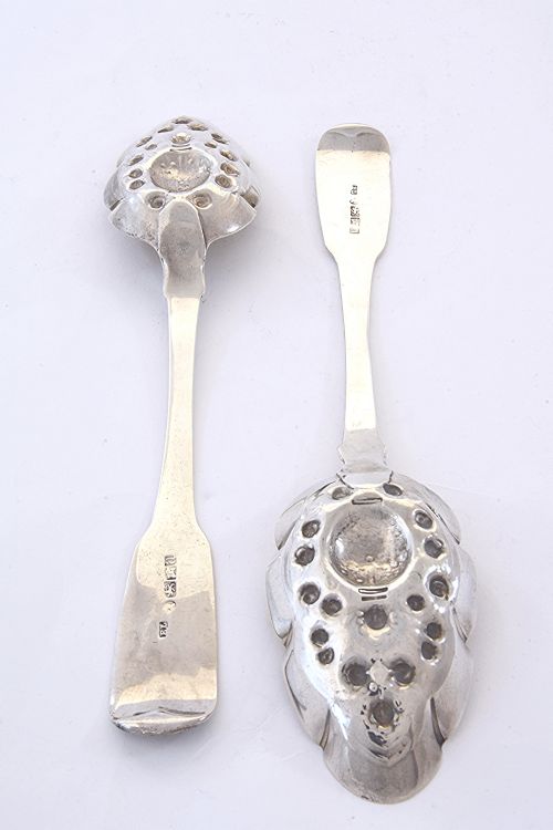 fig 3. Rare Pair of Silver Berry Spoons – Exeter 1817