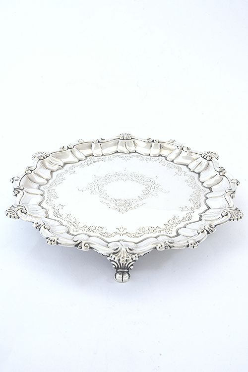 fig 1. Antique Silver Salver 1912