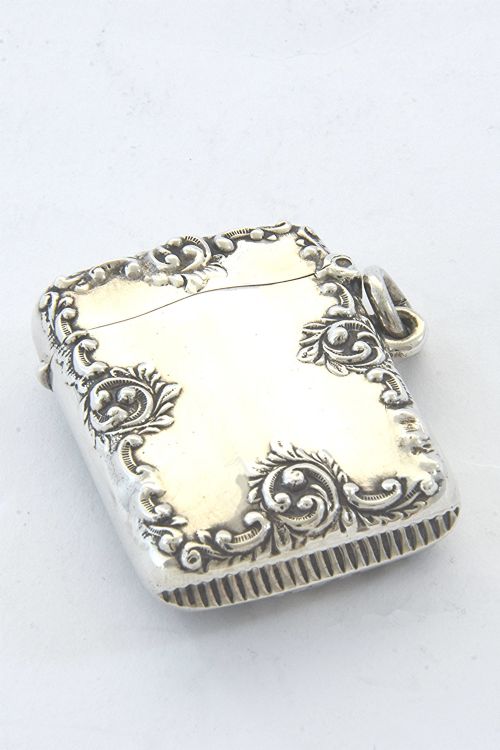 fig 1. Victorian Silver Vesta Case 1897