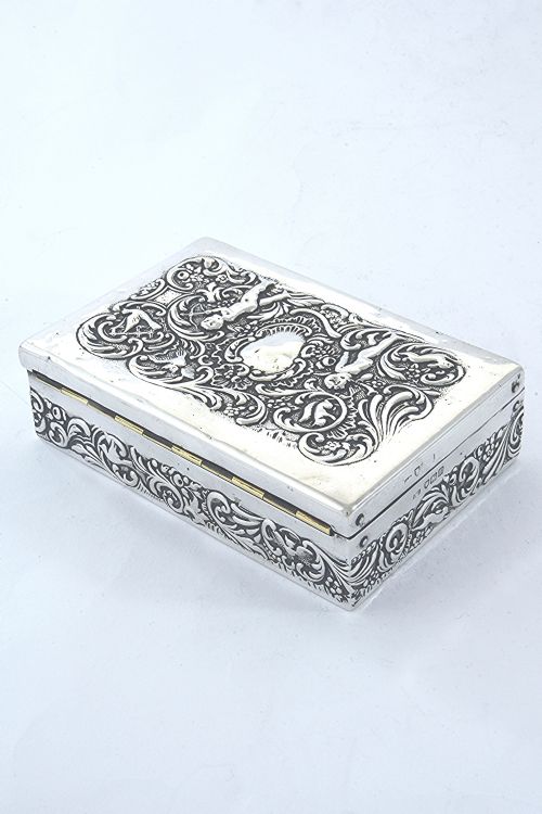 fig 1. Embossed Silver Jewellery Box – Edwardian 1907