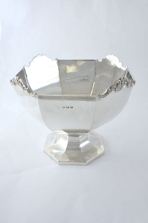 fig 2. Large Antique Silver Pedestal Bowl 1919