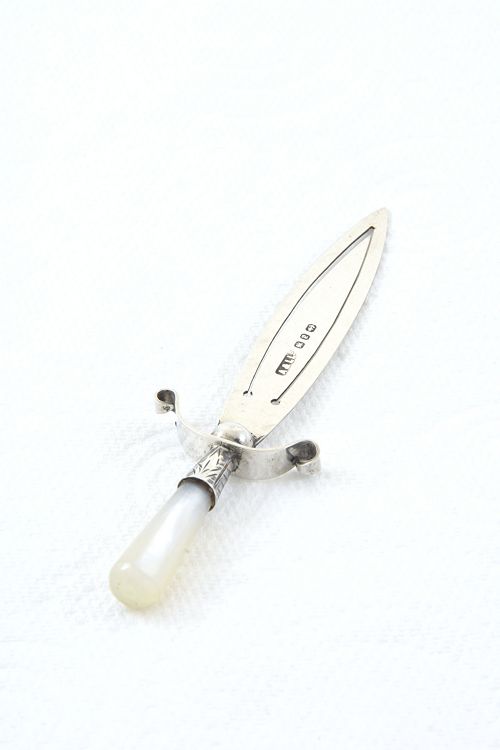 fig 2. Victorian Silver Bookmark (Sword) 1898
