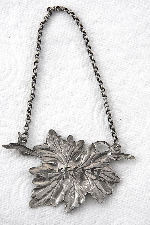 fig 2. Victorian Silver Decanter Label (Port) 1842
