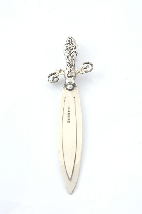 Edwardian Silver Bookmark (Sword) 1904