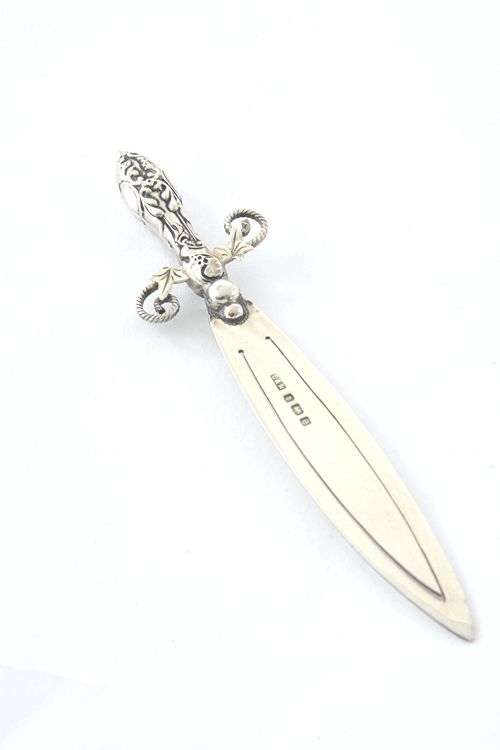 fig 2. Edwardian Silver Bookmark (Sword) 1904