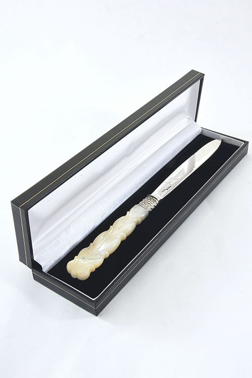 Georgian Silver Letter Opener with Mother of Pearl Handle 1811