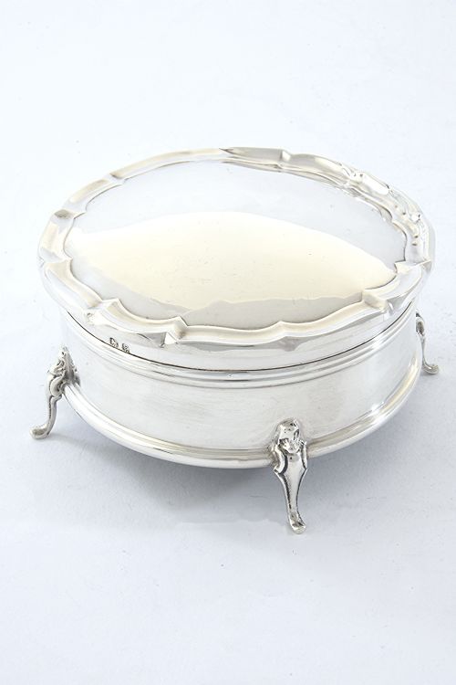 fig 1. Solid Silver Trinket Box 1929
