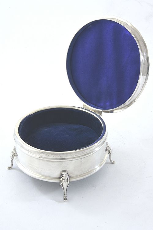 fig 2. Solid Silver Trinket Box 1929