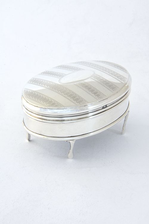 Antique Silver Trinket Box 1919