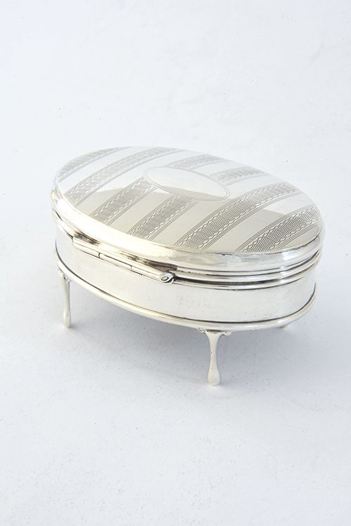 fig 1. Antique Silver Trinket Box 1919