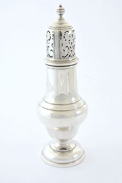 fig 1. Large Sterling Silver Sugar Shaker 1929