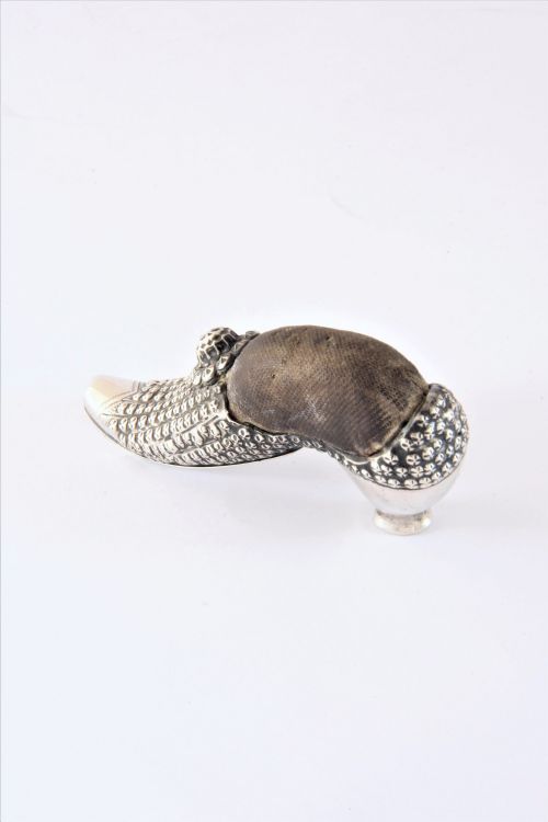 fig 1. Victorian Silver Pin Cushion – Lady’s Shoe 1895