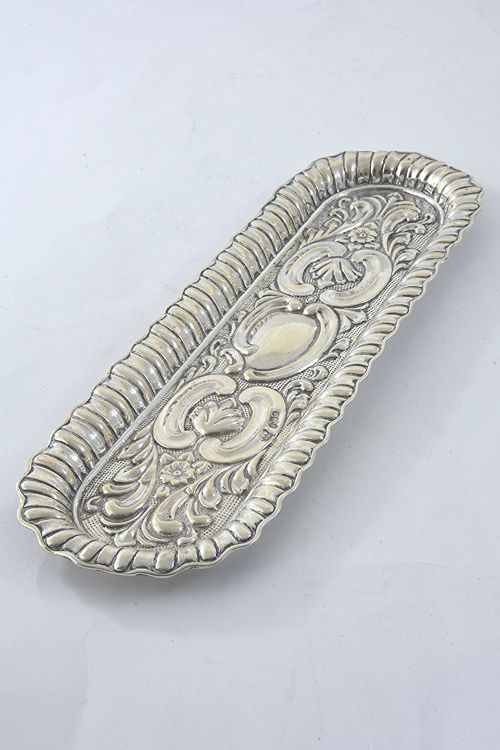 Edwardian Silver Pen Tray 1902