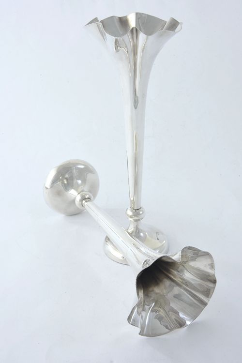 fig 2. Pair of Edwardian Silver Vases 1905