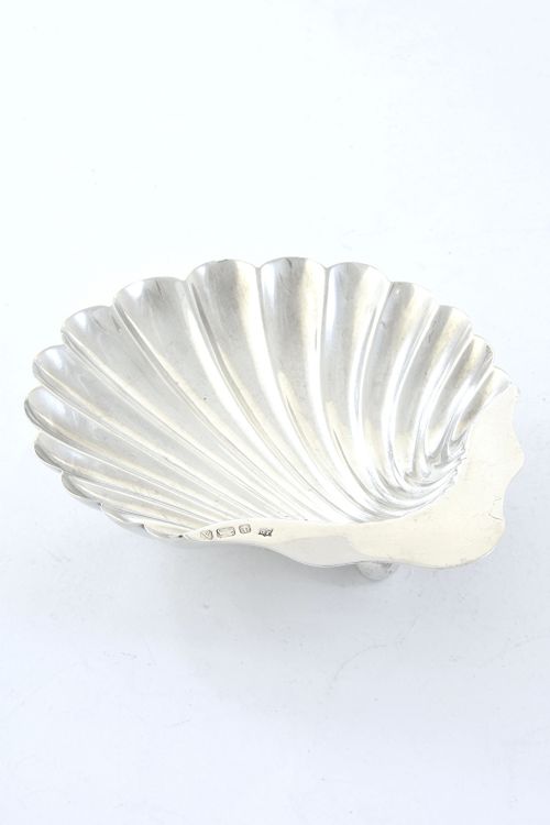 Victorian Silver Scallop Butter Dish 1890