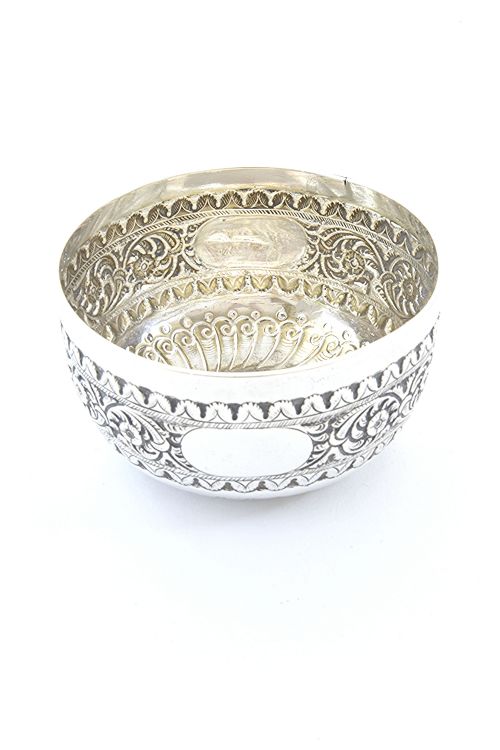 Victorian Embossed Silver Bowl 1883