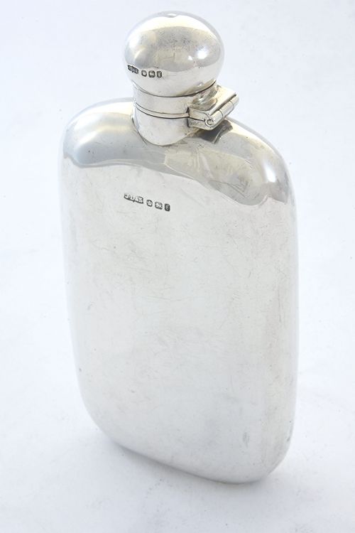 Victorian Silver Hip Flask 1898