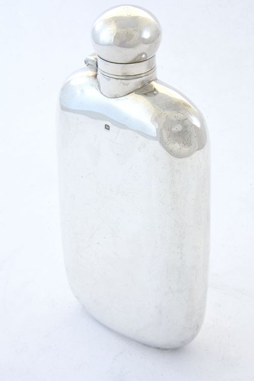 fig 2. Victorian Silver Hip Flask 1898