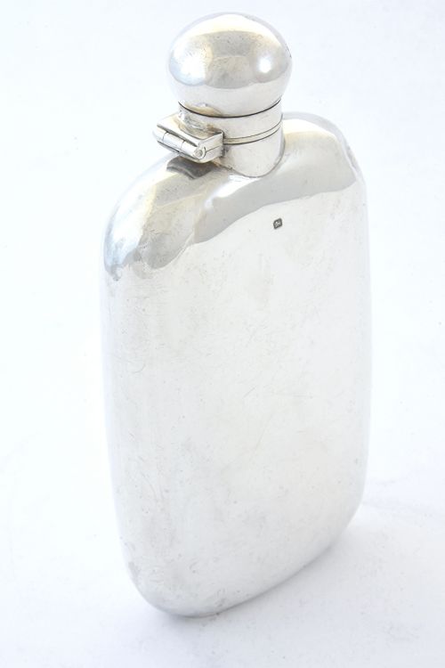 fig 3. Victorian Silver Hip Flask 1898