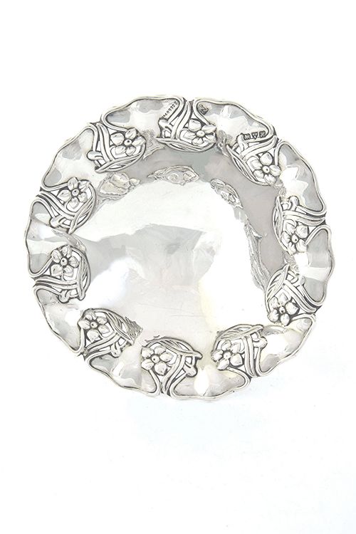 fig 3. Art Nouveau Silver Pedestal Dish – Chester 1908