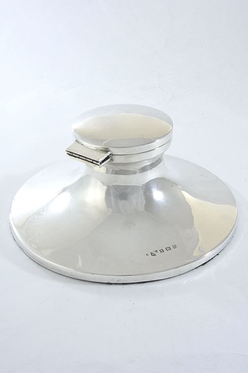 fig 1. Large Silver Capstan Inkwell 1933