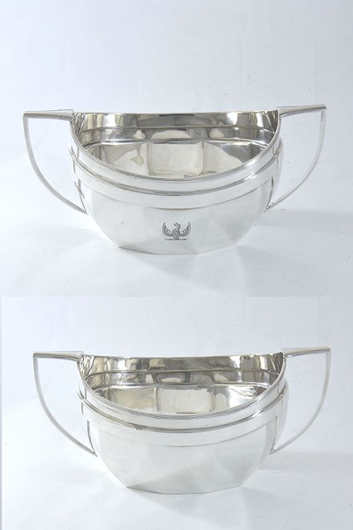 fig 2. Antique Silver Sugar Bowl & Milk Jug 1911