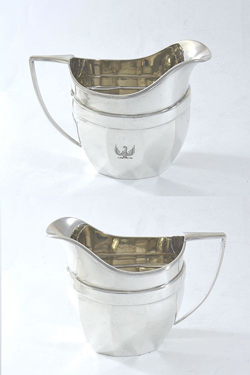 fig 3. Antique Silver Sugar Bowl & Milk Jug 1911