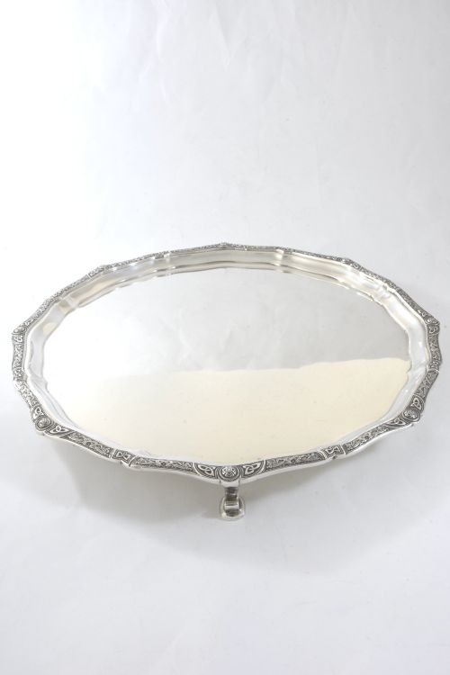 Large George V Silver Salver 1934