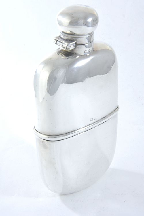 Victorian Silver Hip Flask with Cup – Chester 1895