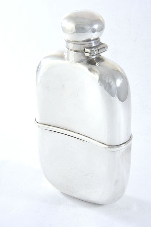 fig 1. Victorian Silver Hip Flask with Cup – Chester 1895