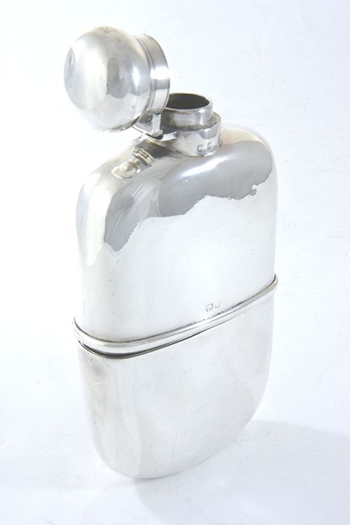 fig 3. Victorian Silver Hip Flask with Cup – Chester 1895