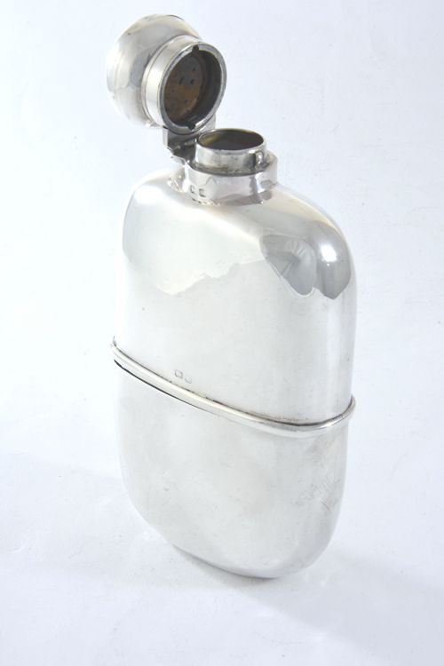 fig 4. Victorian Silver Hip Flask with Cup – Chester 1895