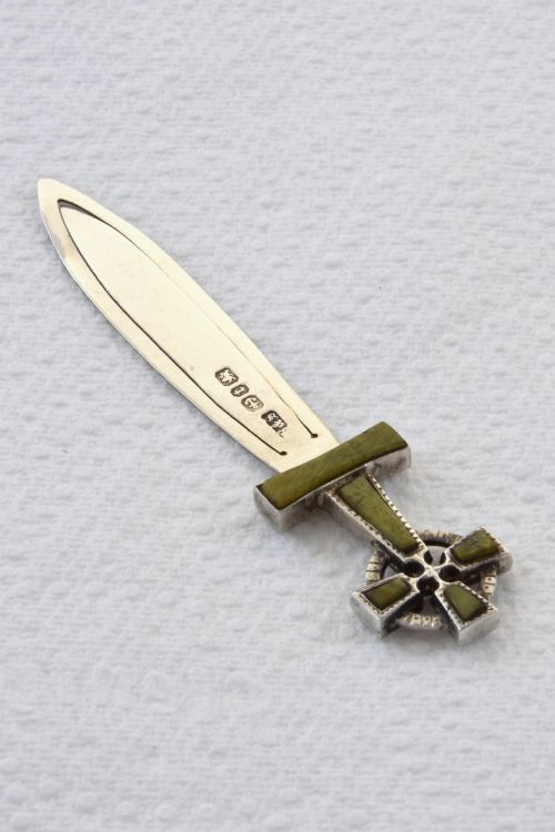 fig 2. Victorian Silver and Agate Celtic Cross Bookmark 1893