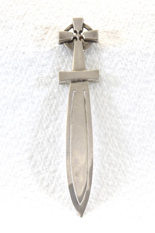 fig 4. Victorian Silver and Agate Celtic Cross Bookmark 1893
