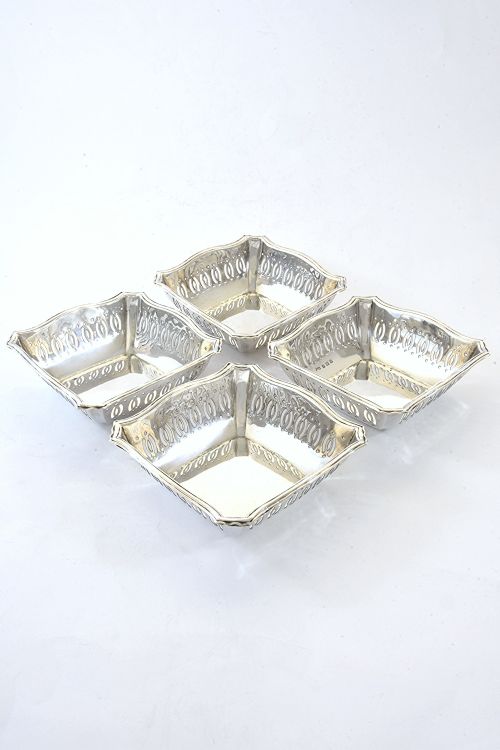 Set of Four Silver Bonbon Dishes 1928