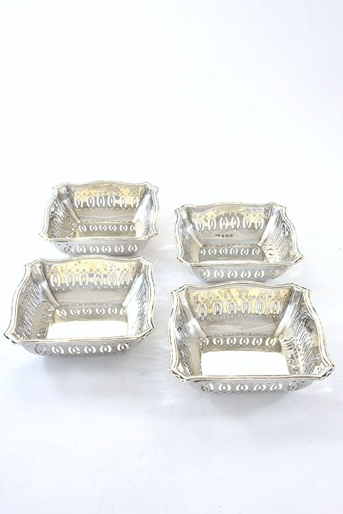fig 1. Set of Four Silver Bonbon Dishes 1928